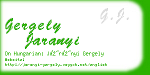 gergely jaranyi business card